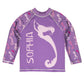Mermaid Name Purple Long Sleeve Rash Guard - Wimziy&Co.