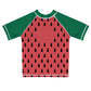 Watermelon Monogram Red and Green Short Sleeve Rash Guard - Wimziy&Co.