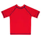 Monogram Red Short Sleeve Rash Guard - Wimziy&Co.