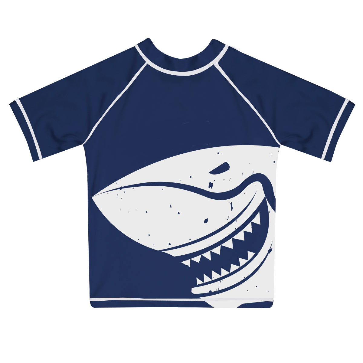 Shark Name Navy Short Sleeve Rash Guard - Wimziy&Co.