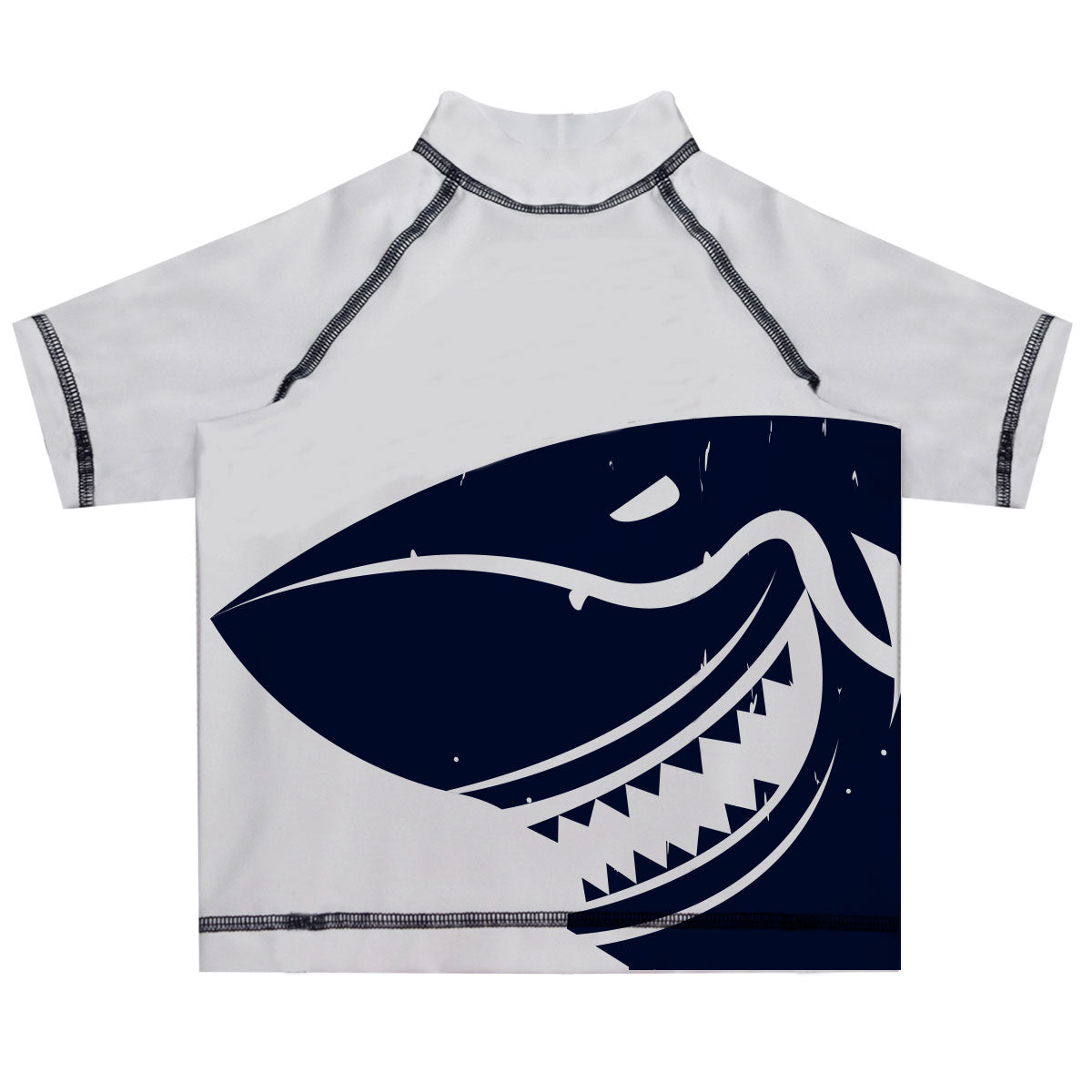 Shark Name White Short Sleeve Rash Guard - Wimziy&Co.