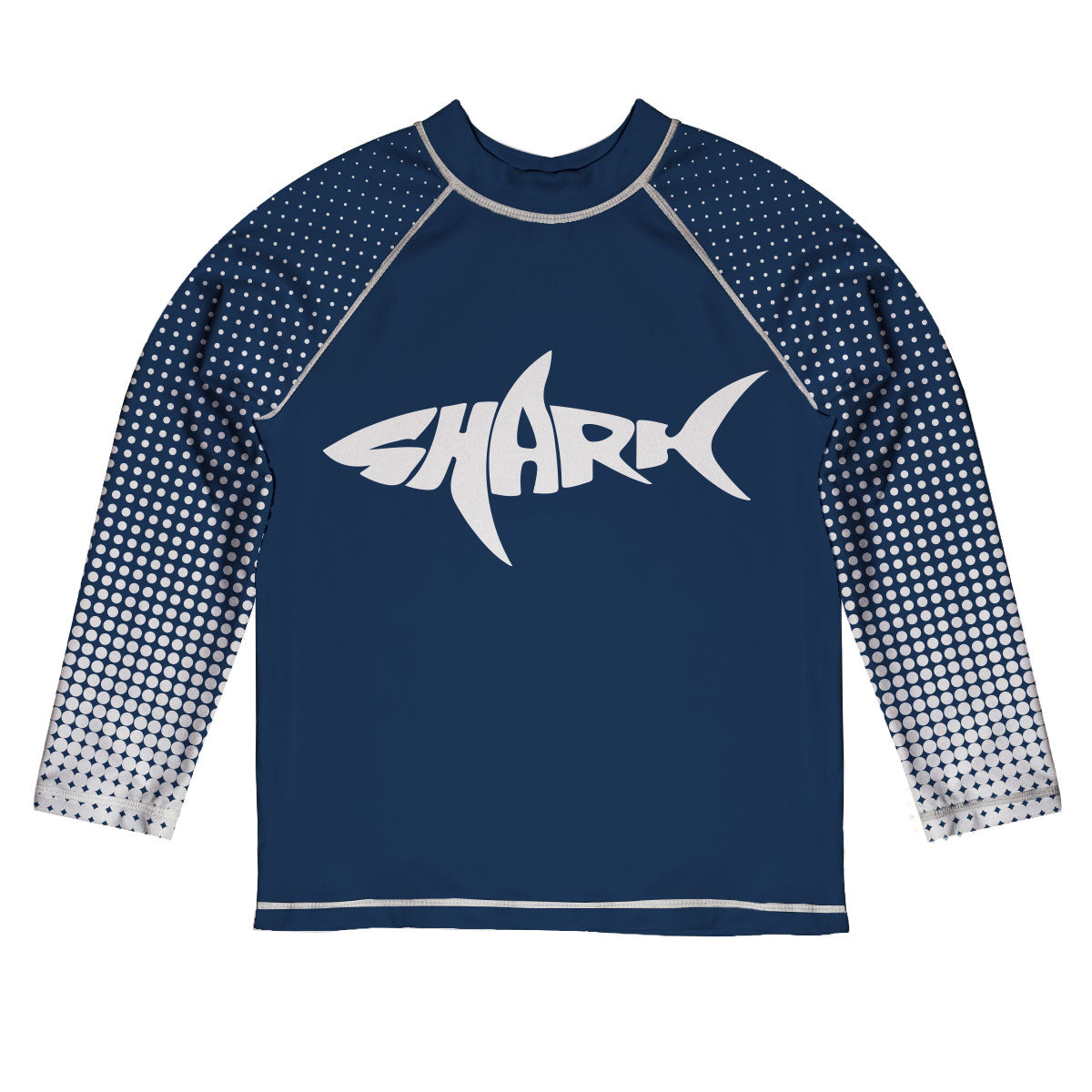 Shark Navy Long Sleeve Rash Guard - Wimziy&Co.