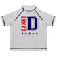 Stars Name and Initial White Short Sleeve Rash Guard - Wimziy&Co.