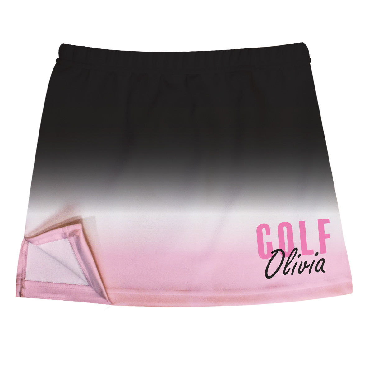 Golf Name Black And Pink Skirt With Side Vents - Wimziy&Co.