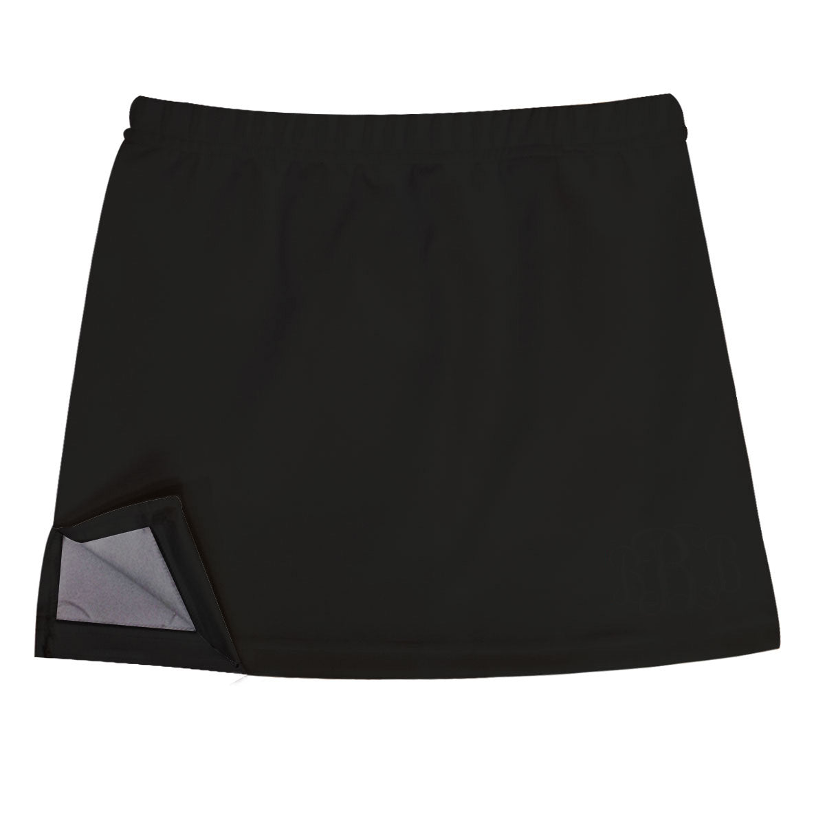 Monogram Black Skirt With Side Vents - Wimziy&Co.