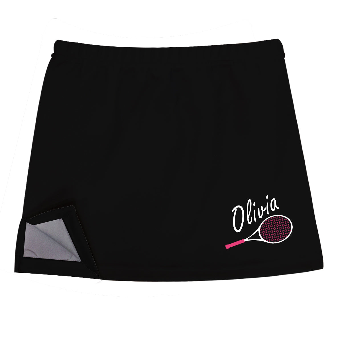 Tennis Name Black Skirt With Side Vents - Wimziy&Co.