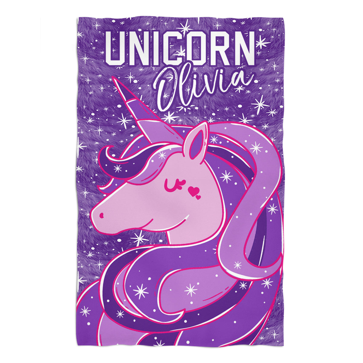 Unicorn Name Purple Towel - Wimziy&Co.