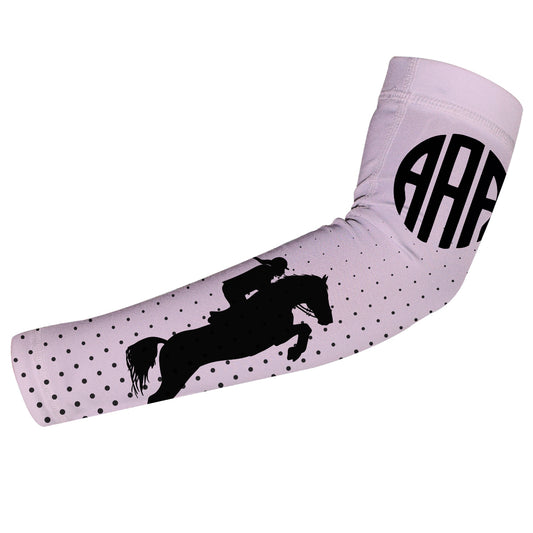 Light pink equestrian arm sleeve with monogram - Wimziy&Co.