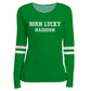 Born Lucky Name Green Long Sleeve Tee Shirt - Wimziy&Co.