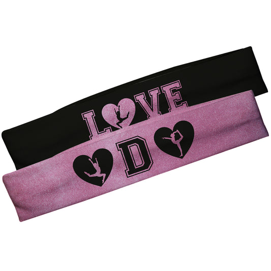 Love Pink and Black Headband Set - Wimziy&Co.