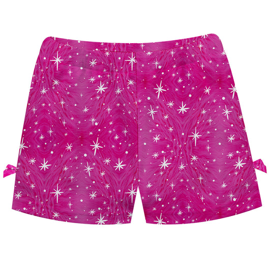 Teddy Print Hot Pink Bows Short - Wimziy&Co.