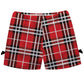 Girls red plaid shorts with bows - Wimziy&Co.