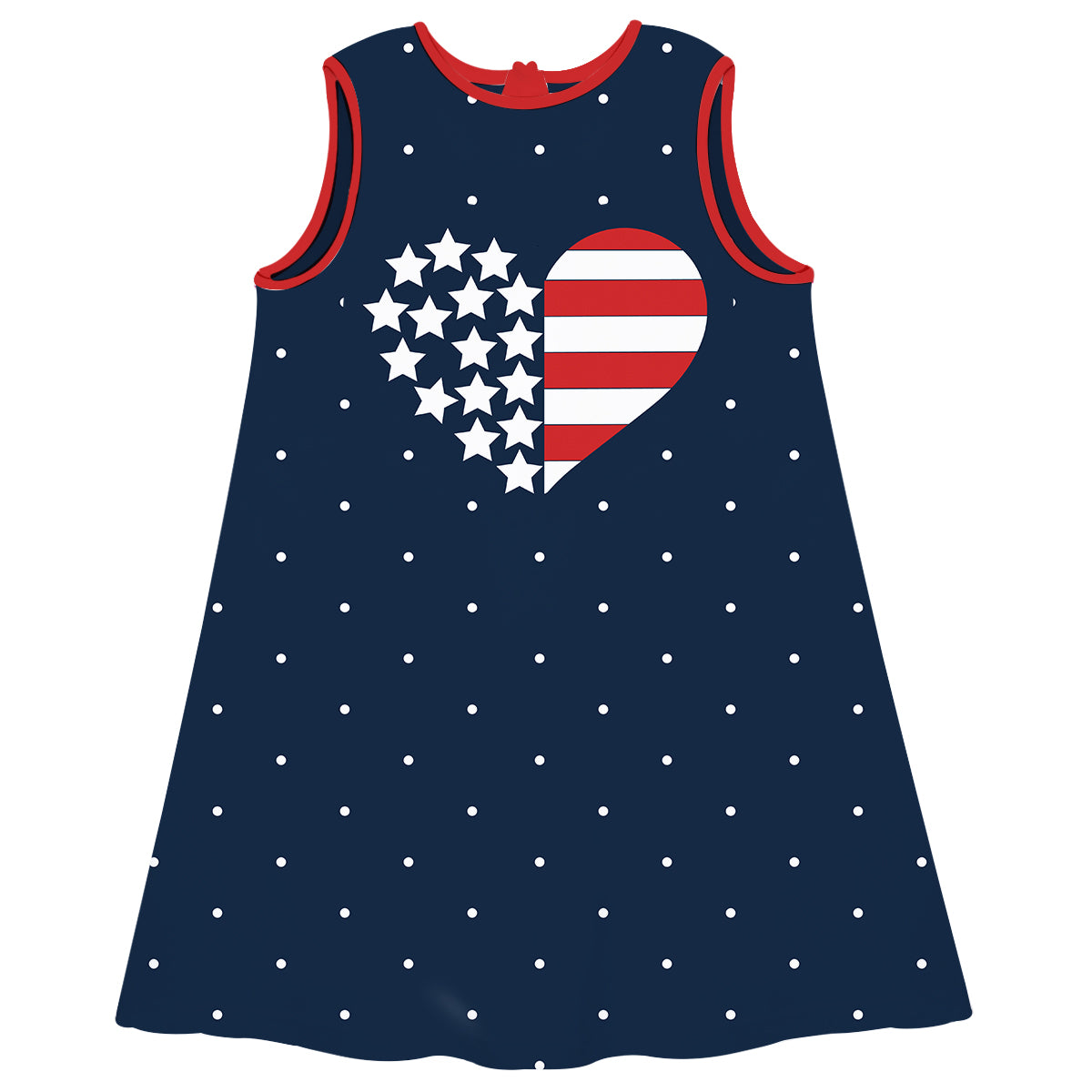 American Heart Navy A Line Dress - Wimziy&Co.