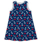 Anchor And Name Print Navy A Line Dress - Wimziy&Co.