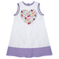 Ladybugs Hearts Name White Purple A Line Dress - Wimziy&Co.