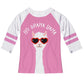 White and pink 'No drama llama' three quarter sleeve blouse - Wimziy&Co.