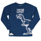 Dinosaur Expert Navy Fleece Sweatshirt With Side Vents - Wimziy&Co.