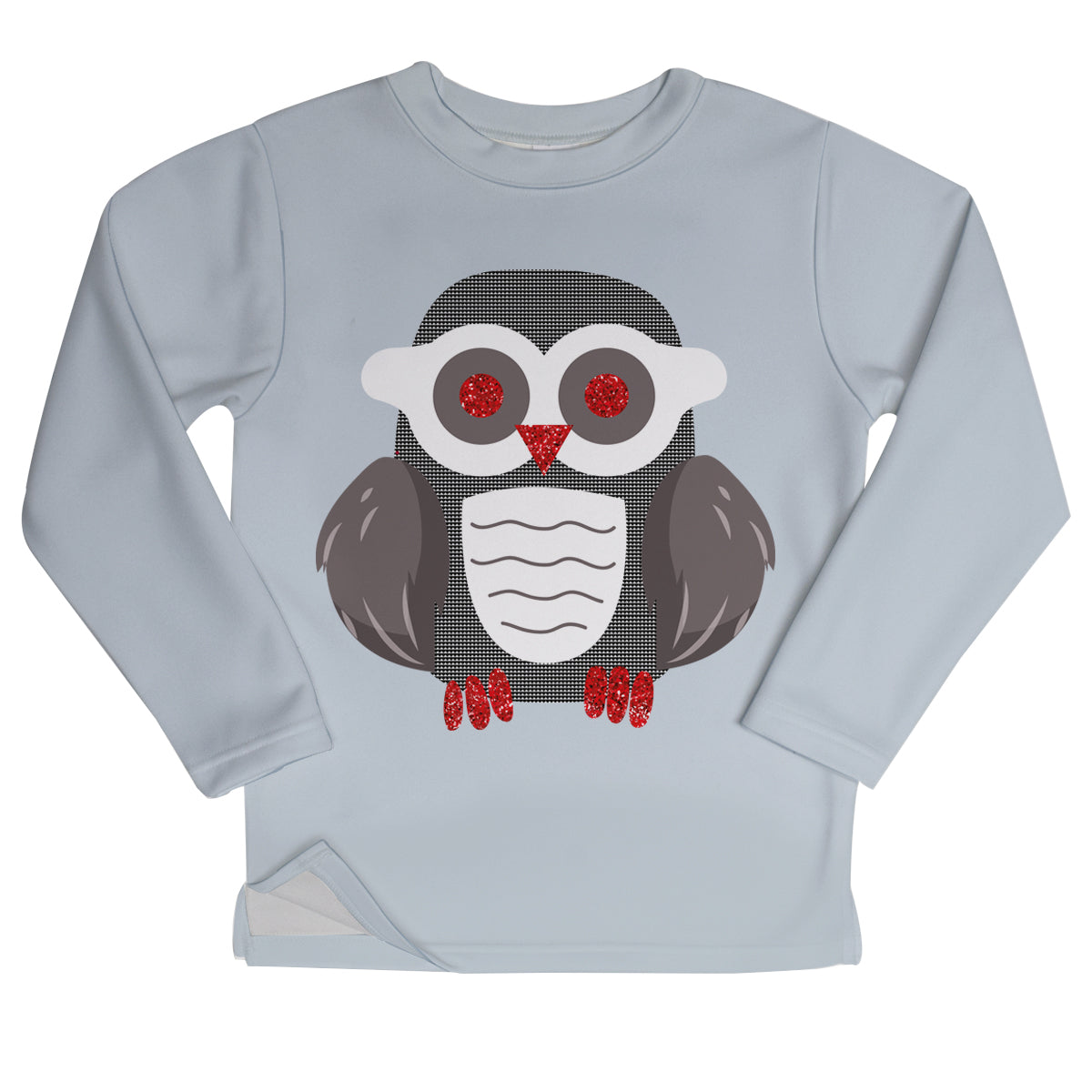 Gray owl girls fleece sweatshirt with name - Wimziy&Co.