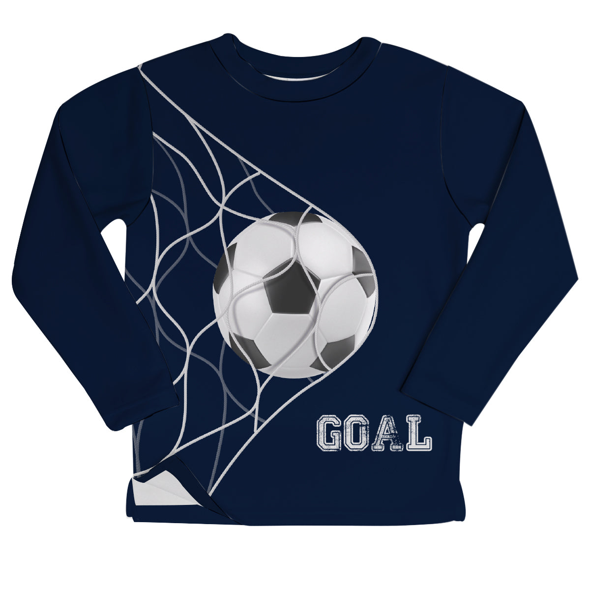 Soccer Goal Navy Fleece Sweatshirt With Side Vents - Wimziy&Co.