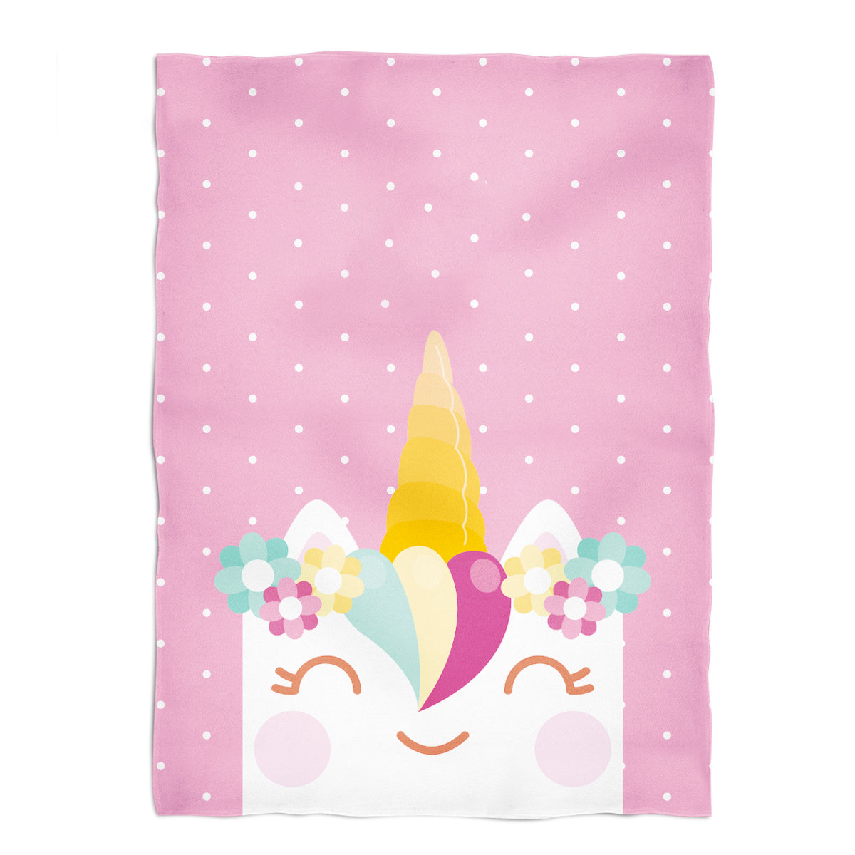 Happy unicorn name pink blanket minky blanket - Wimziy&Co.