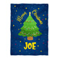 Christmas tree fleece blanket with name - Wimziy&Co.