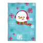 Snowman aqua fleece blanket with name - Wimziy&Co.