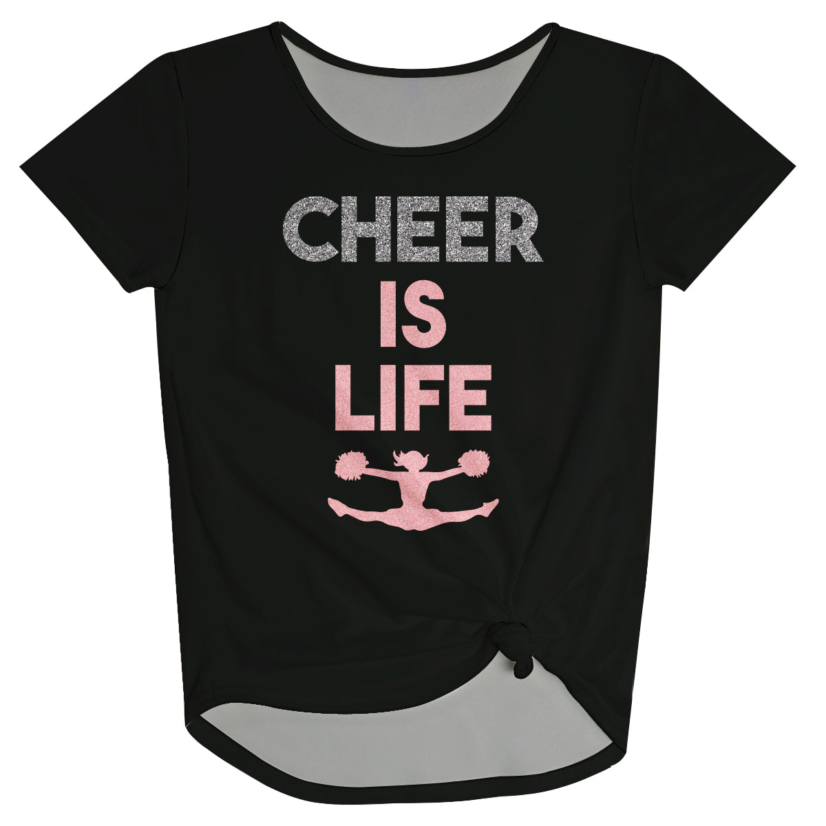 Cheer Is Life Black Knot Top - Wimziy&Co.