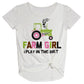 White 'Farm Girl' short sleeve knot top - Wimziy&Co.