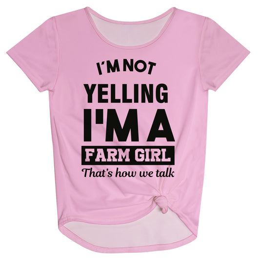 Pink 'I am not yelling' knot top - Wimziy&Co.