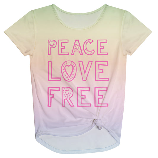Peace Love Free Color Degrade Knot Top - Wimziy&Co.
