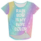 Rainbow Is My Fave Color Knot Top - Wimziy&Co.