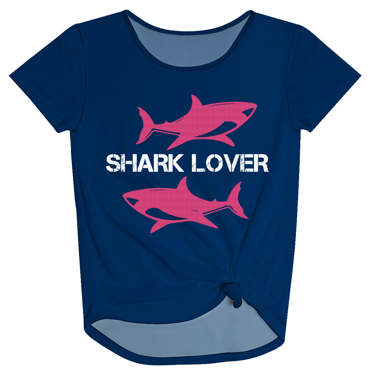 Shark Lover Navy  Knot Top - Wimziy&Co.