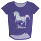 Unicorn Name Purple Knot Top - Wimziy&Co.