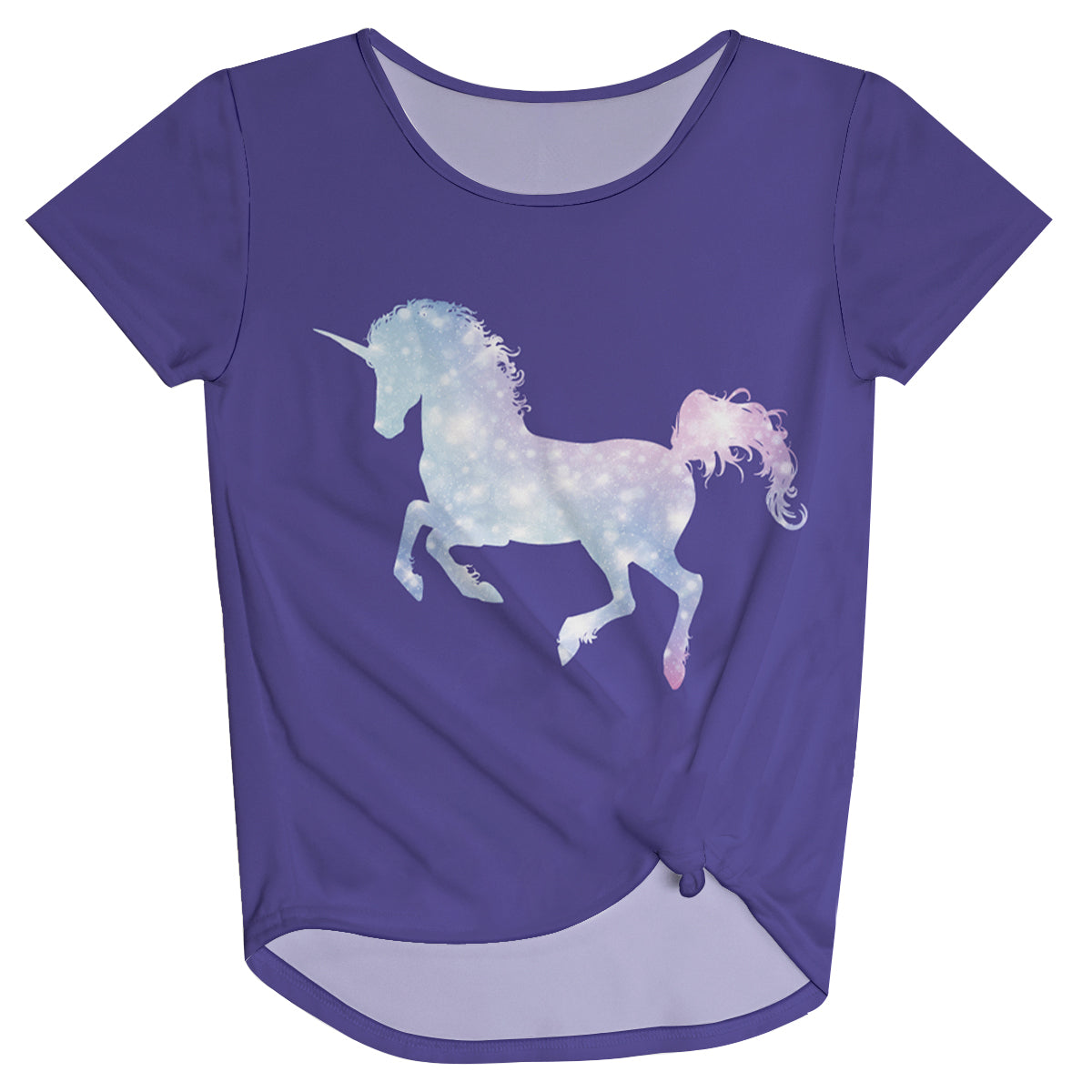 Unicorn Name Purple Knot Top - Wimziy&Co.