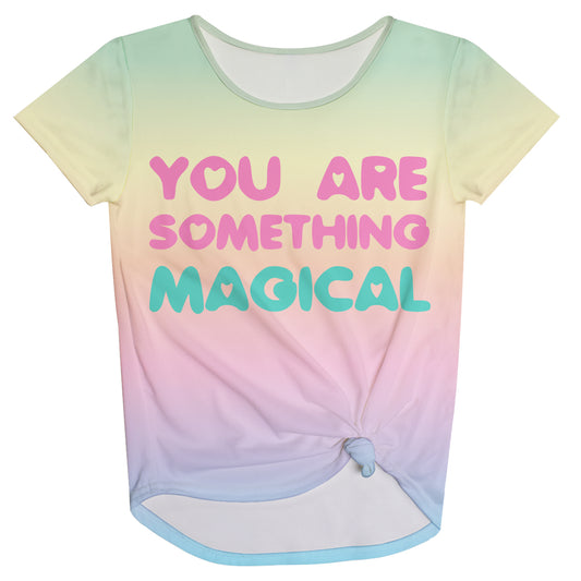Your Are Something Magical Yelow and Pink Degrade Knot Top - Wimziy&Co.