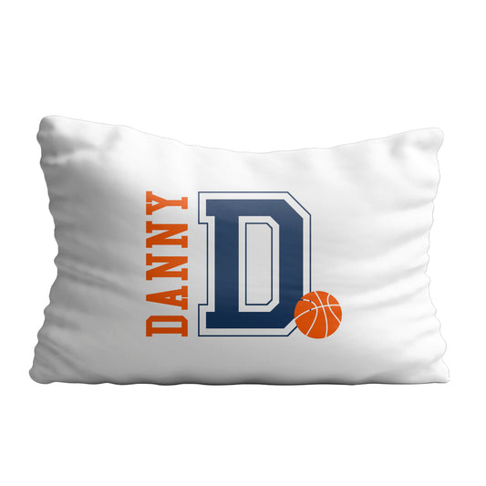 Baketball initial and name pillow case - Wimziy&Co.