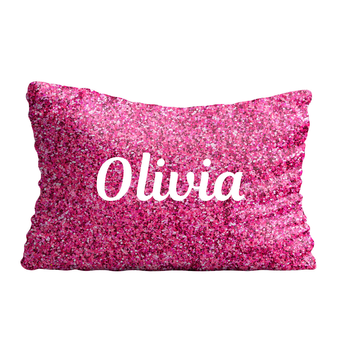 Glitter name pink pillow case - Wimziy&Co.