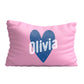 Heart name pink pillow case - Wimziy&Co.