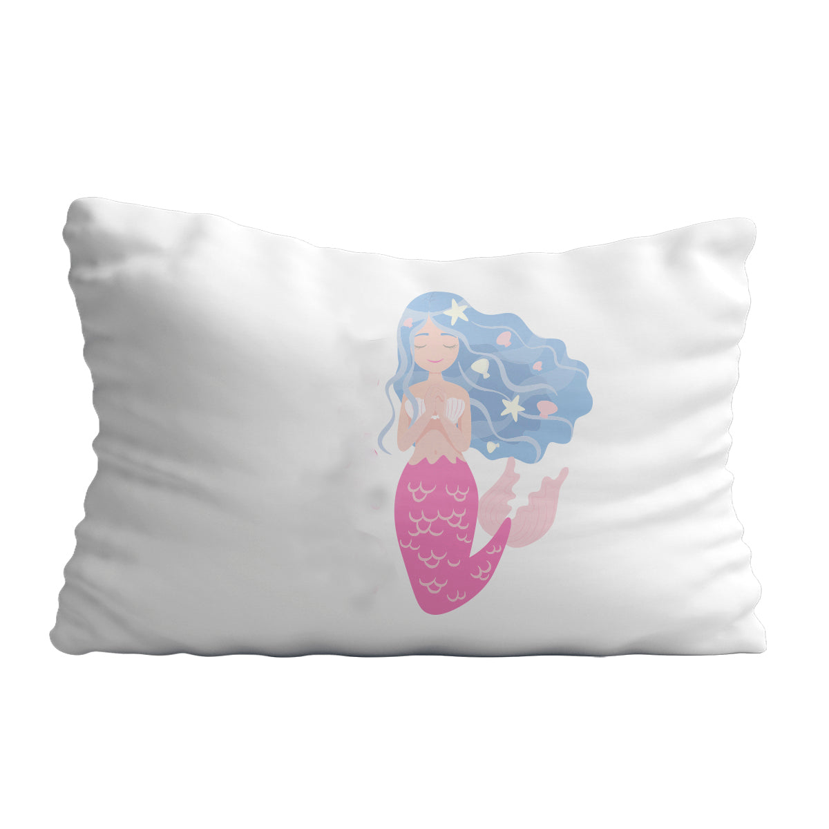Mermaid name white pillow case - Wimziy&Co.