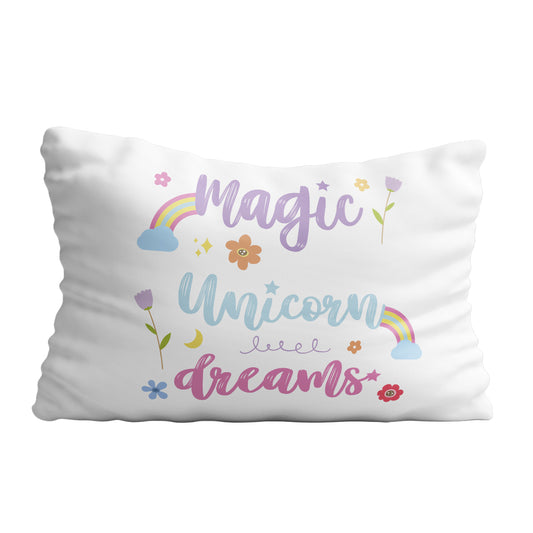 Magic unicorn dreams white pillow case - Wimziy&Co.