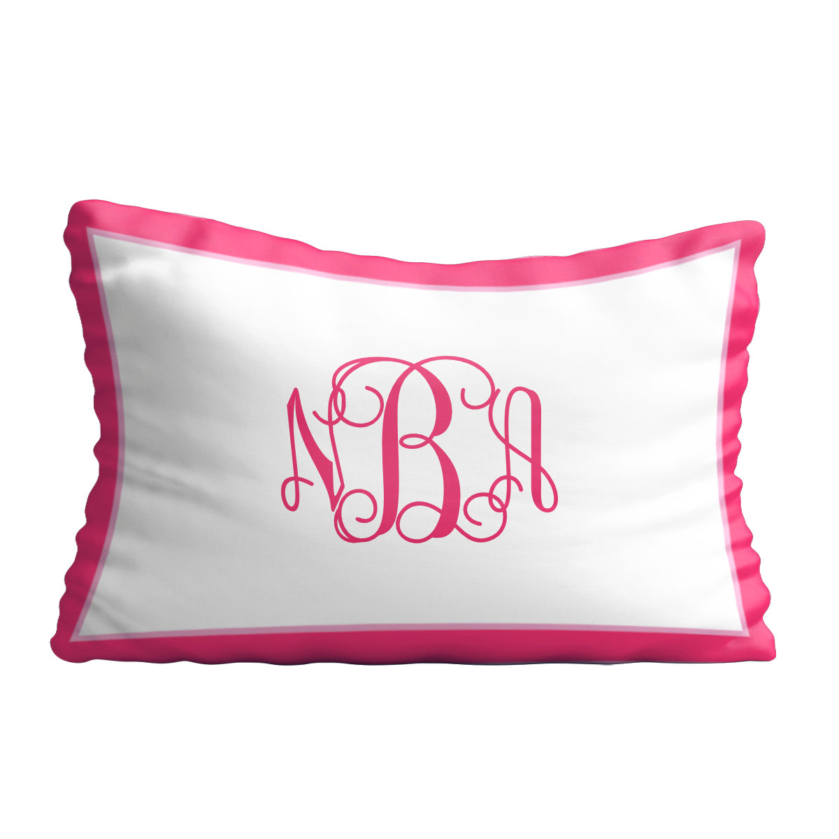 Monogram white and pink pillow case - Wimziy&Co.