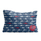 Sharks print monogram navy and red pillow case - Wimziy&Co.