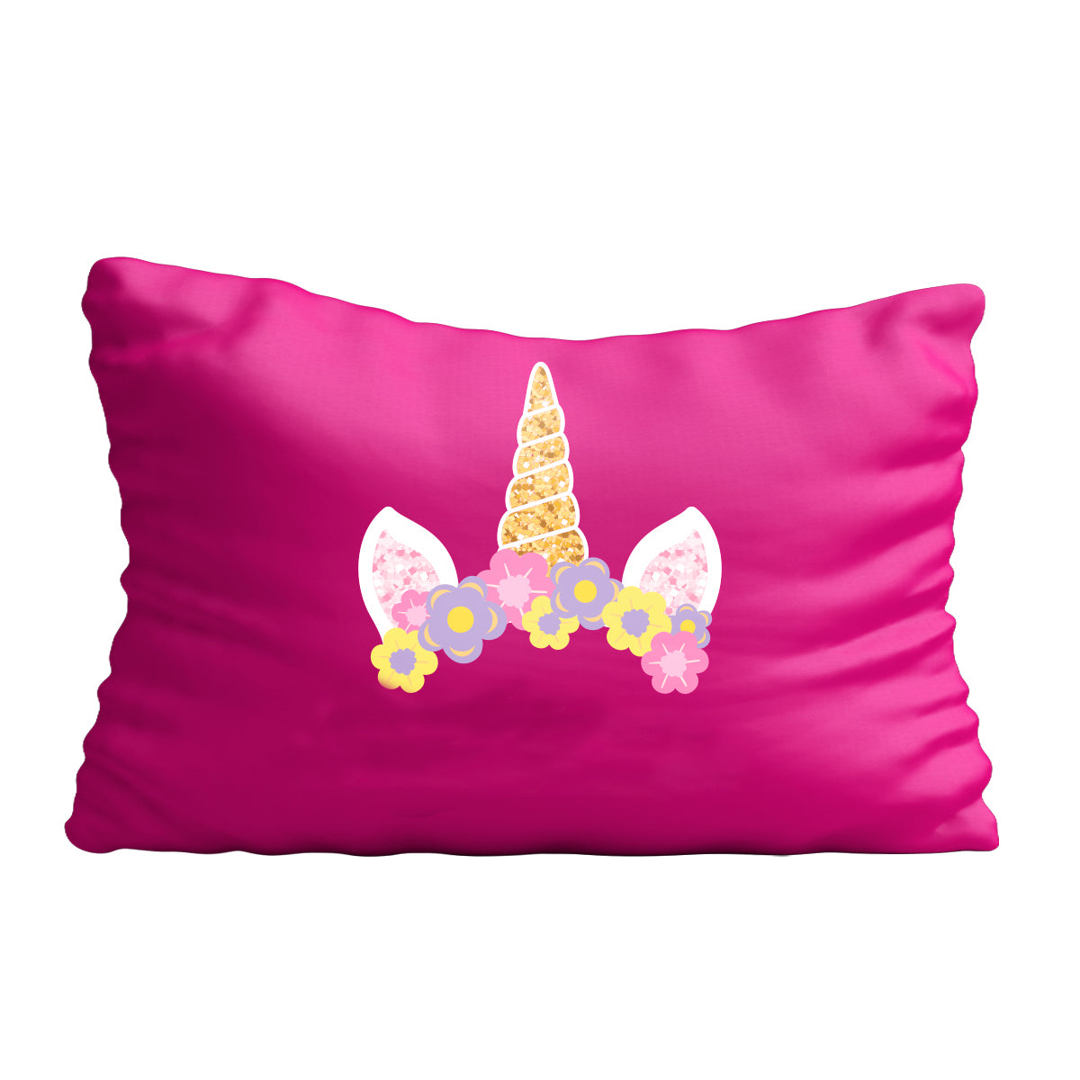 Unicorn name hot pink pillow case - Wimziy&Co.