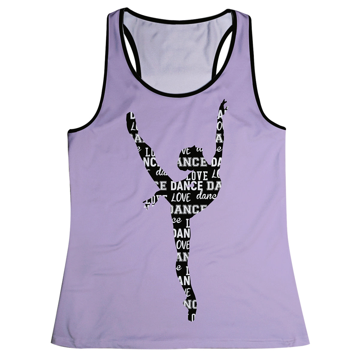 Purple tank top with dancer silhouette - Wimziy&Co.