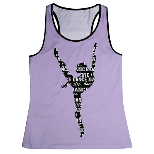 Purple tank top with dancer silhouette - Wimziy&Co.