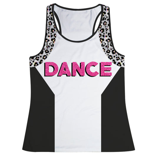 Dance White And Black Tank Top - Wimziy&Co.
