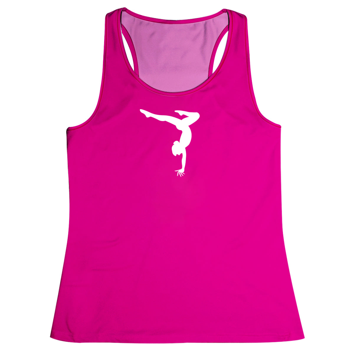 Hot pink gymnast silhouette with monogram - Wimziy&Co.