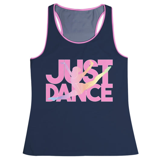 Navy and pink just dance girls tank top - Wimziy&Co.