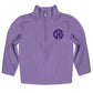 Monogram Purple Long Sleeve Quarter Zip - Wimziy&Co.