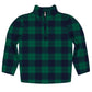 Boys green plaid long sleeve quarter zip sweatshirt with name - Wimziy&Co.